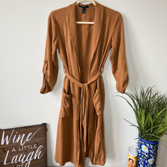 Forever 21 Long Line Camel Duster - Picture 8 of 16